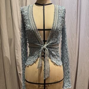 Ann Ferriday Pucker Lace Fairy Cardigan S